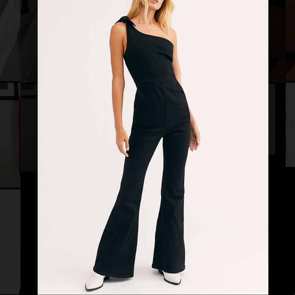 Free people one shoulder jumpsuit